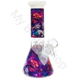 Crazy Rick and Morty Small Beaker Glass Bong 3