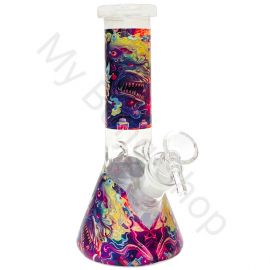 Crazy Rick and Morty Small Beaker Glass Bong 4