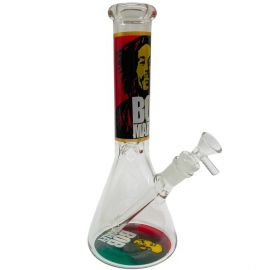 Bob Marley Medium Beaker Glass Bong 4