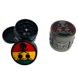 Metal Grinder with Skull and Bones Design