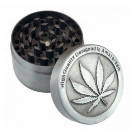 Mini Metal Grinder with Carbon Fibre Leaf Design