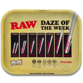 RAW Large Metal Rolling Tray Daze of the Week