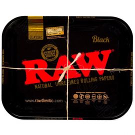 RAW Medium Metal Rolling Tray Black