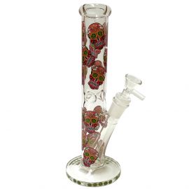 Red Skull Straight Shooter Glass Bong