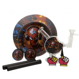 Spider Glass Bong and Grinder Gift Set